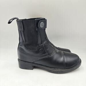 Cowboy Boots OLD WEST Children's Black Zipper Paddock Riding Boots Sz 3 D